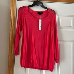 August silk NWT women’s coral colored sweater